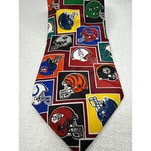 Vintage Surrey NFL Football Team Helmets All Over‎ Print Neck Tie